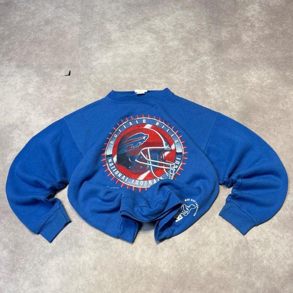 Vintage 90s Buffalo Bills NFL Football Crewneck Sweatshirt Womens Fits S